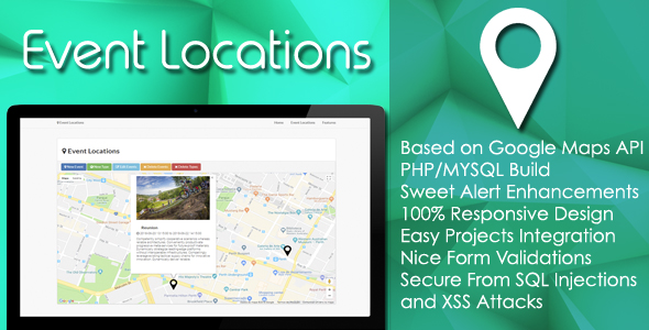 Free Event Locations - PHP/MYSQL Plugin Nulled