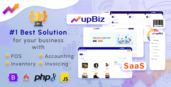 Free upBiz SaaS - POS ( Point of Sale ), Inventory, Accounting, Invoicing for Small / Medium Businesses Nulled